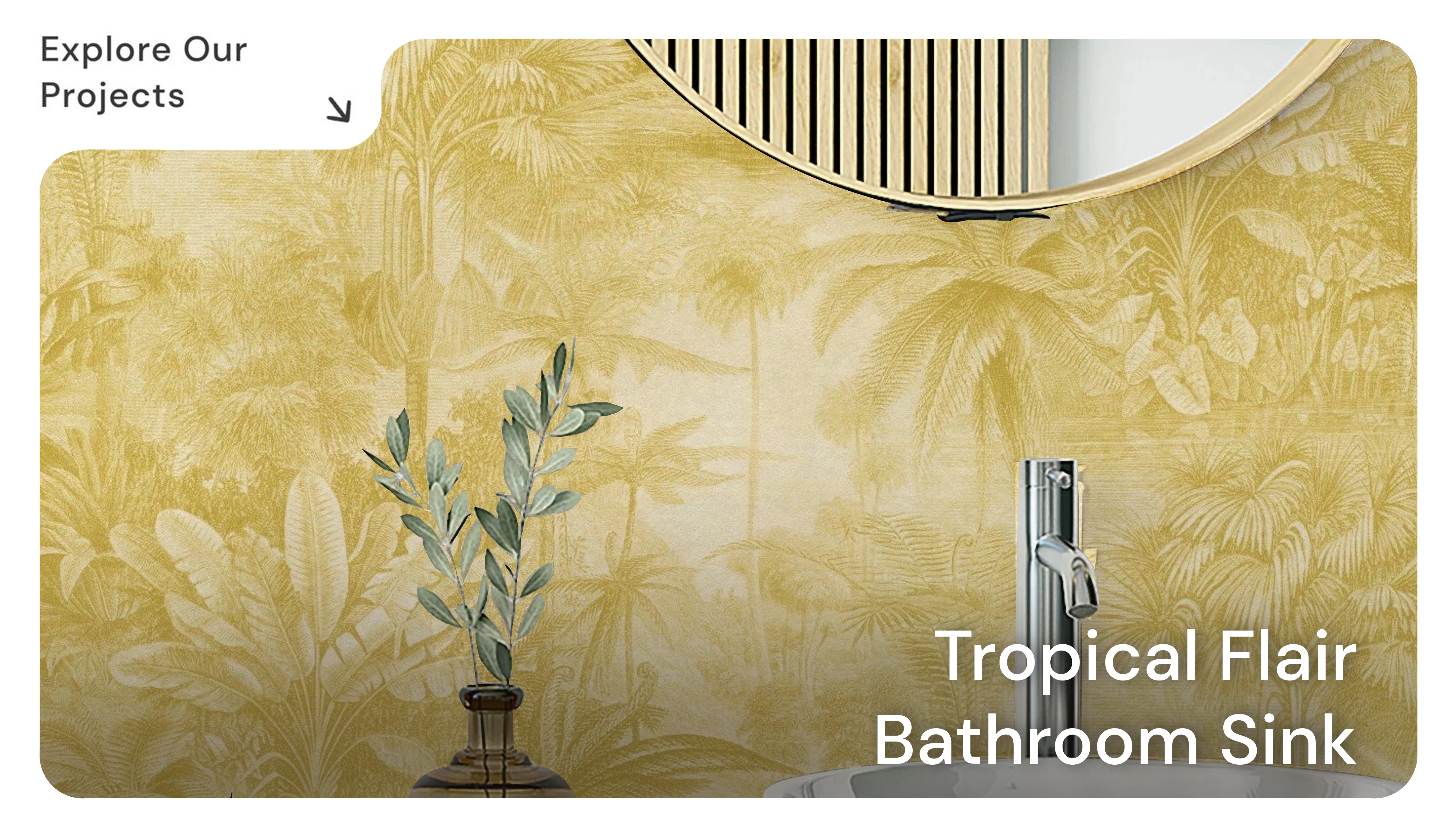 Tropical Flair Bathroom Sink